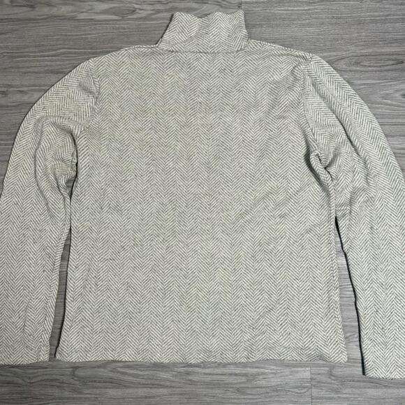 Lauren Ralph Lauren Herringbone Print Cashmere Silk Sweater - Picture 2 of 5